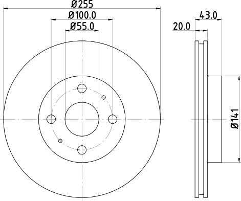 Mintex MDC1394 - Disque de frein cwaw.fr