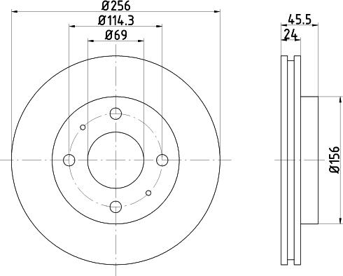 Mintex MDC856 - Disque de frein cwaw.fr