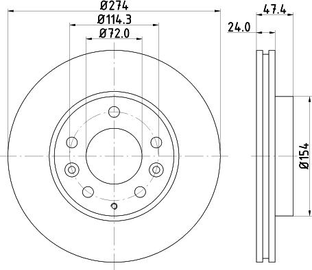 Mintex MDC81543C - Disque de frein cwaw.fr