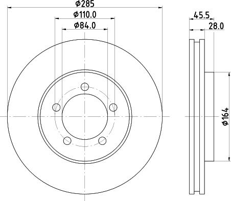 Mintex MDC884 - Disque de frein cwaw.fr