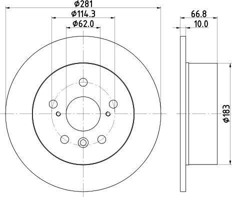 Mintex MDC83060C - Disque de frein cwaw.fr