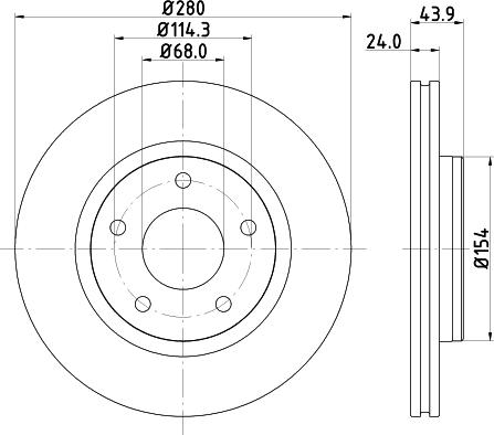 Mintex MDC82280C - Disque de frein cwaw.fr