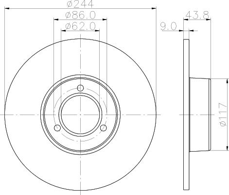 Mintex MDC340 - Disque de frein cwaw.fr