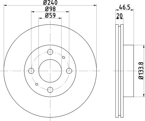 Mintex MDC358 - Disque de frein cwaw.fr