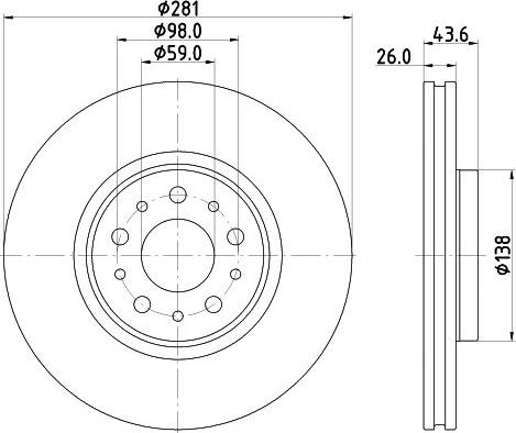 Mintex MDC3205C - Disque de frein cwaw.fr