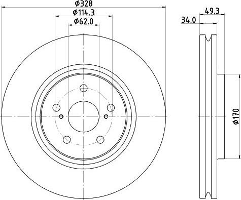 Mintex MDC3207C - Disque de frein cwaw.fr