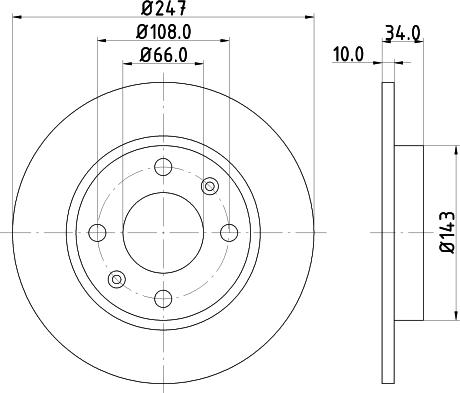 Mintex MDC293C - Disque de frein cwaw.fr