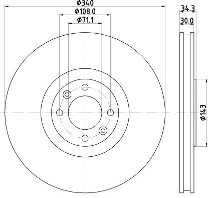 Mintex MDC2542 - Disque de frein cwaw.fr