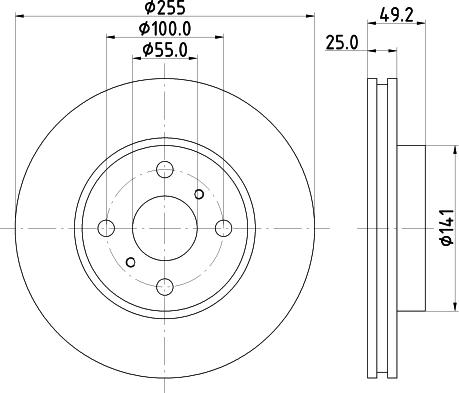 Mintex MDC2560 - Disque de frein cwaw.fr