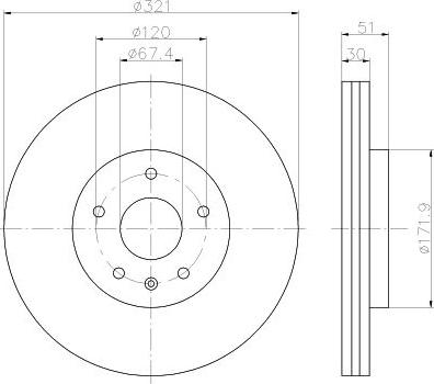 Mintex MDC2500 - Disque de frein cwaw.fr