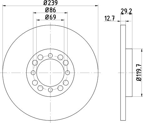 Mintex MDC251 - Disque de frein cwaw.fr