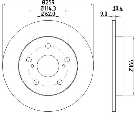 Mintex MDC2048 - Disque de frein cwaw.fr