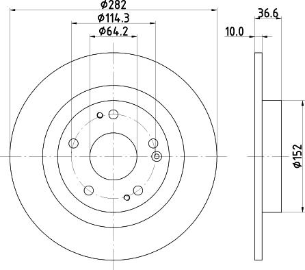 Mintex MDC2857C - Disque de frein cwaw.fr