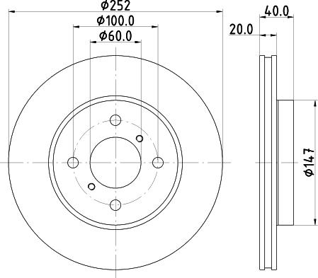 Mintex MDC2813C - Disque de frein cwaw.fr