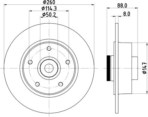 Mintex MDC2374 - Disque de frein cwaw.fr