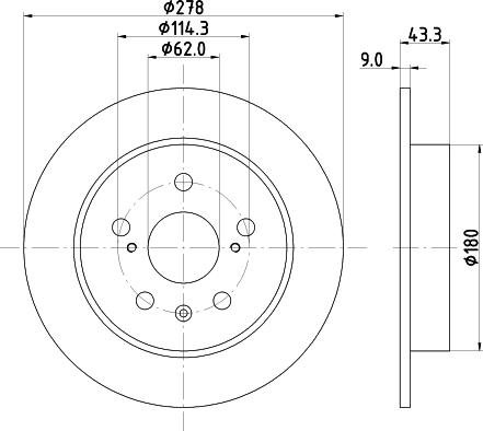 Mintex MDC2715 - Disque de frein cwaw.fr