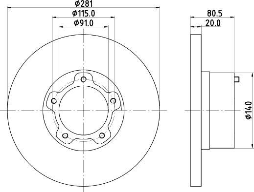 Mintex MDC750 - Disque de frein cwaw.fr