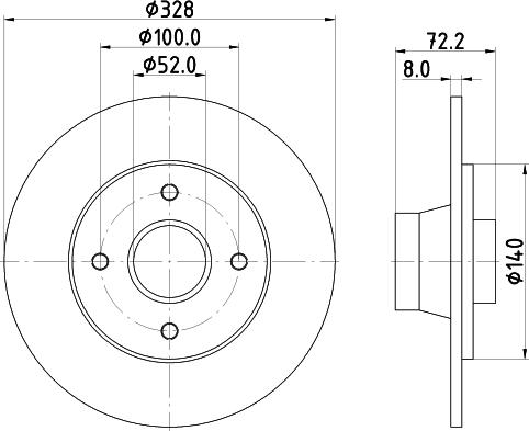 Mintex MDC703 - Disque de frein cwaw.fr