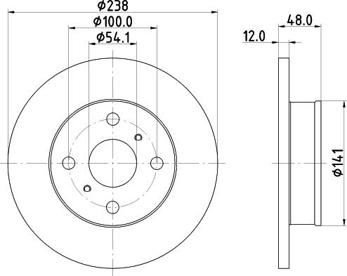 Mintex MDC725 - Disque de frein cwaw.fr