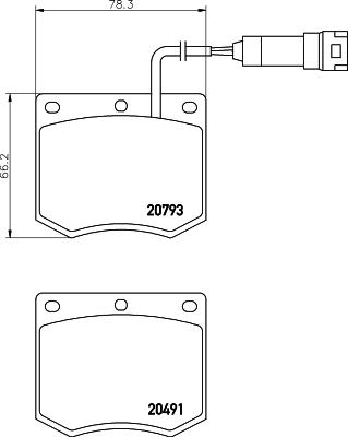 ATE 13.0460-5423.2 - Kit de plaquettes de frein, frein à disque cwaw.fr