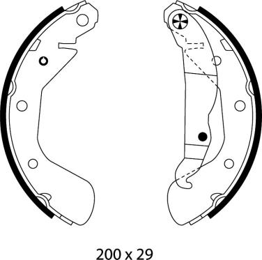 Mintex MSK225 - Jeu de mâchoires de frein cwaw.fr