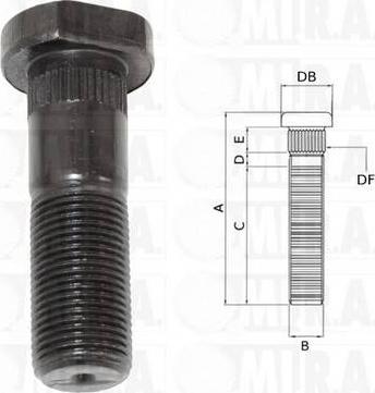 MI.R.A. 29/1750 - Boulon de roue cwaw.fr