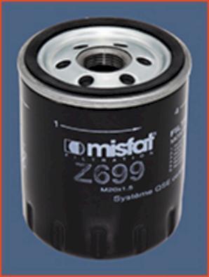 MISFAT Z699 - Filtre à huile cwaw.fr