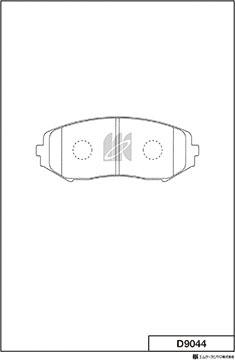 MK Kashiyama D9044 - Kit de plaquettes de frein, frein à disque cwaw.fr