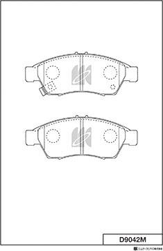 MK Kashiyama D9042M - Kit de plaquettes de frein, frein à disque cwaw.fr