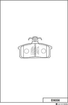 MK Kashiyama D9056 - Kit de plaquettes de frein, frein à disque cwaw.fr