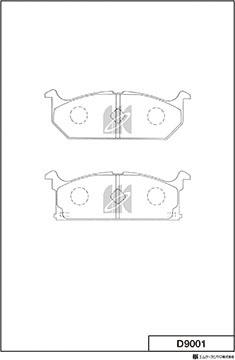 MK Kashiyama D9001 - Kit de plaquettes de frein, frein à disque cwaw.fr