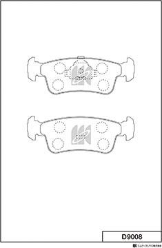 MK Kashiyama D9008 - Kit de plaquettes de frein, frein à disque cwaw.fr