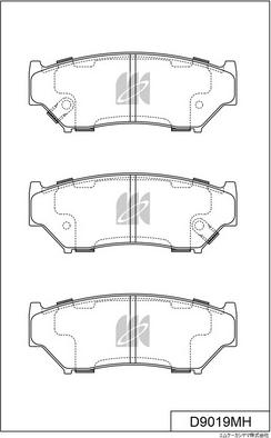 MK Kashiyama D9019MH - Kit de plaquettes de frein, frein à disque cwaw.fr