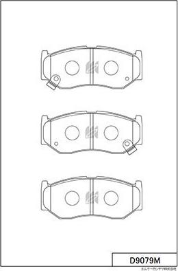 MK Kashiyama D9079M - Kit de plaquettes de frein, frein à disque cwaw.fr