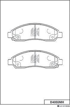 MK Kashiyama D4055MH - Kit de plaquettes de frein, frein à disque cwaw.fr