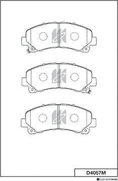 MK Kashiyama D4057M - Kit de plaquettes de frein, frein à disque cwaw.fr