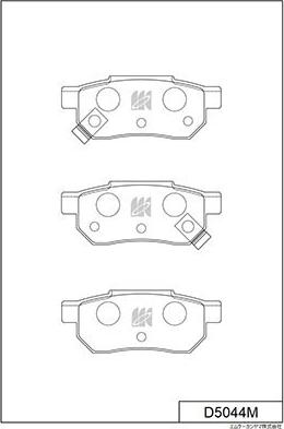 MK Kashiyama D5044M - Kit de plaquettes de frein, frein à disque cwaw.fr