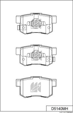 MK Kashiyama D5140MH - Kit de plaquettes de frein, frein à disque cwaw.fr