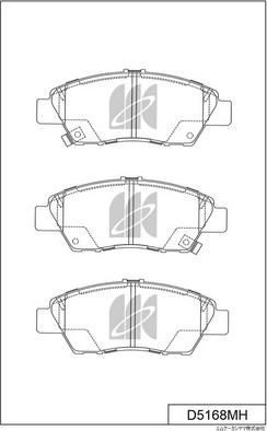 MK Kashiyama D5168MH - Kit de plaquettes de frein, frein à disque cwaw.fr