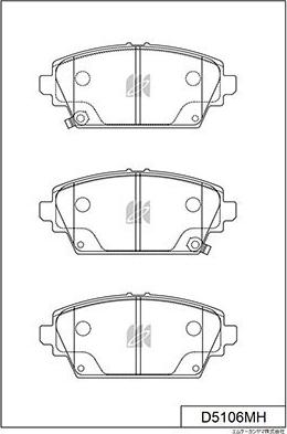 MK Kashiyama D5106MH - Kit de plaquettes de frein, frein à disque cwaw.fr