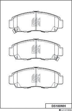 MK Kashiyama D5100MH - Kit de plaquettes de frein, frein à disque cwaw.fr