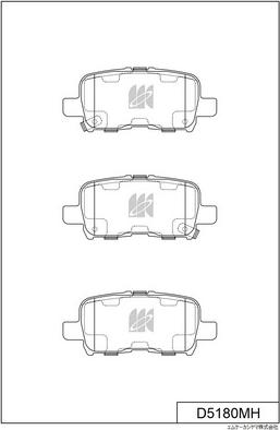 MK Kashiyama D5180MH - Kit de plaquettes de frein, frein à disque cwaw.fr