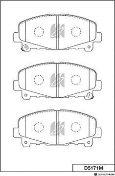 MK Kashiyama D5171M - Kit de plaquettes de frein, frein à disque cwaw.fr