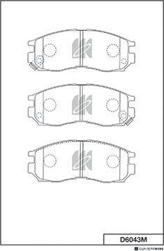 MK Kashiyama D6043M - Kit de plaquettes de frein, frein à disque cwaw.fr