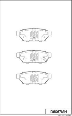 MK Kashiyama D6067MH - Kit de plaquettes de frein, frein à disque cwaw.fr