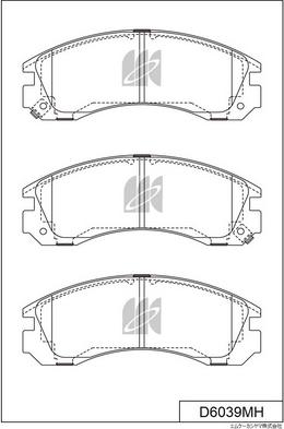 MK Kashiyama D6039MH - Kit de plaquettes de frein, frein à disque cwaw.fr