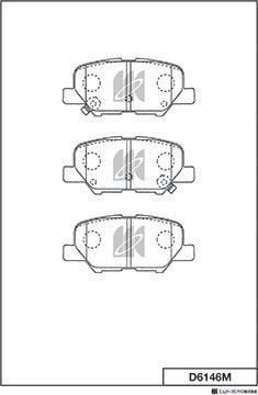 MK Kashiyama D6146M - Kit de plaquettes de frein, frein à disque cwaw.fr