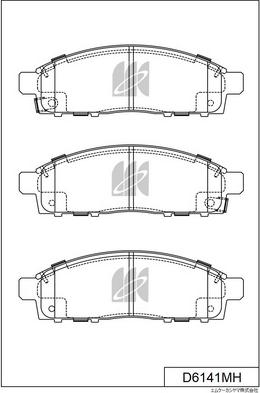 MK Kashiyama D6141MH - Kit de plaquettes de frein, frein à disque cwaw.fr