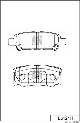 MK Kashiyama D6124H - Kit de plaquettes de frein, frein à disque cwaw.fr
