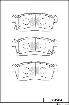 MK Kashiyama D0054M - Kit de plaquettes de frein, frein à disque cwaw.fr